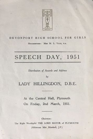 Speech Day Booklet 1951