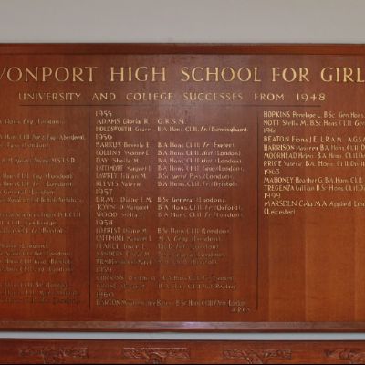 Honours Boards, since 1948